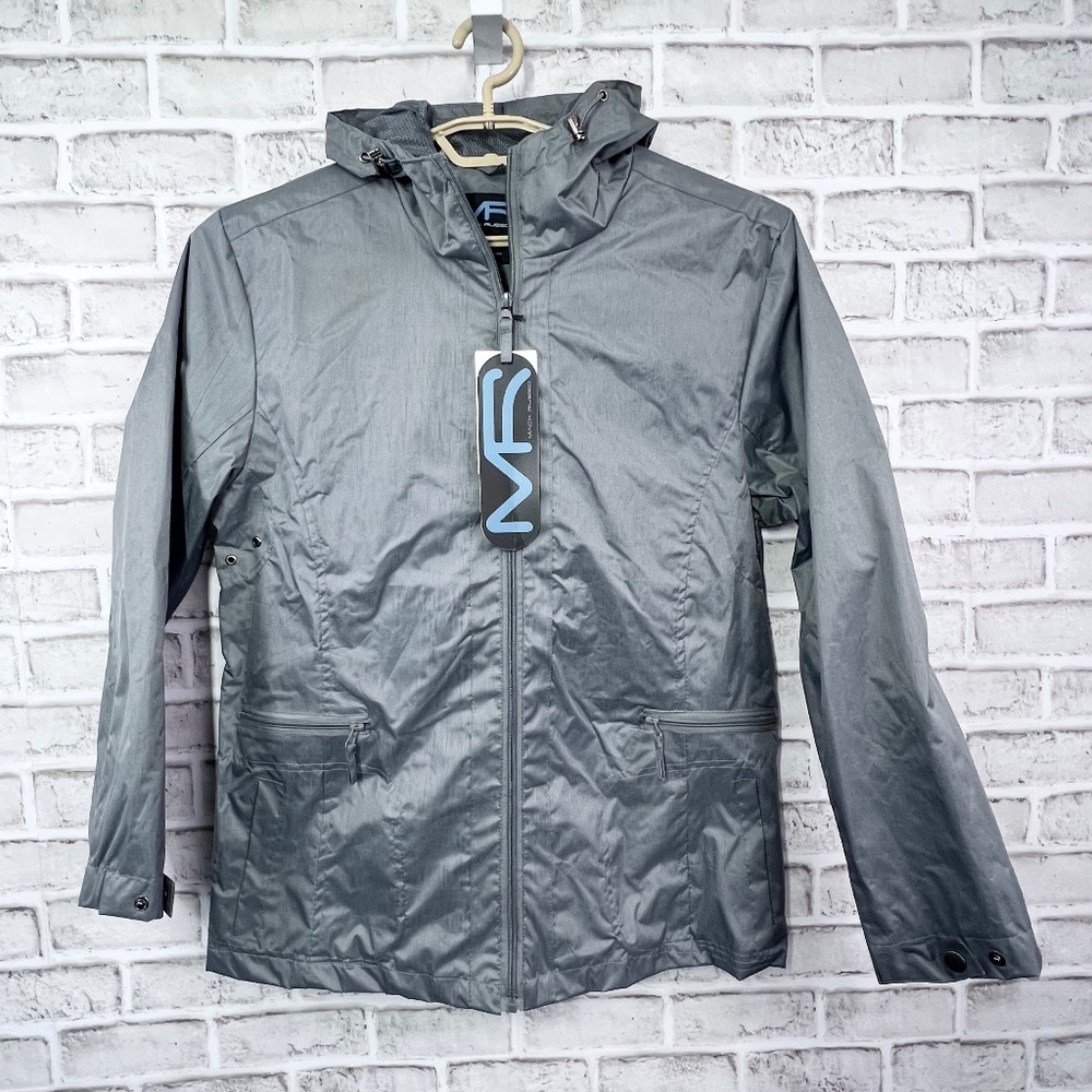 NWT🤩 |•MACK RUSSO•| Silver Grey Lightweight Lined Jacket Size Medium